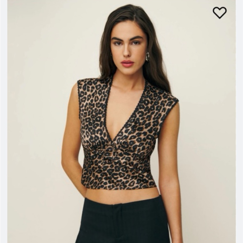 Reformation Cherry Silk Top